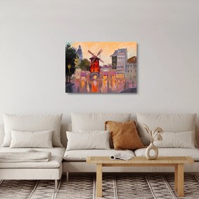 Tablou pe sticlă - Moulin rouge, Paris, Franța (70x50 cm)