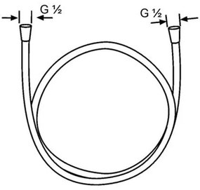 Furtun de dus Kludi Logoflex, 2 m, crom - 6105705-00