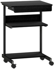 HOMCOM Birou PC cu Sertar Glisant și 2 Rafturi Deschise Negru | Aosom Romania