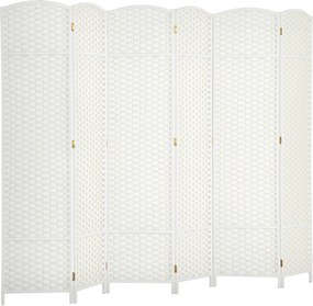 HOMCOM Paravan Decorativ pliabil cu 6 panouri, 240x170 cm, Negru | Aosom Romania