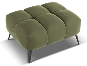 Taburet verde cu tapițerie din catifea Nalu – Makamii