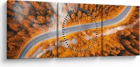 Tablou - Strada montană (cu ceas) (90x30 cm)