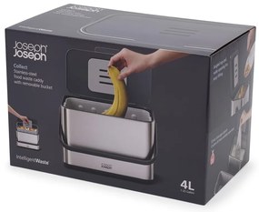 Recipient pentru deșeuri compostabile argintiu 4 l Collect – Joseph Joseph