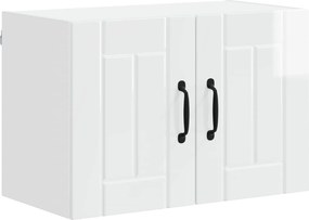 vidaXL Dulap suspendat de bucătărie cu ușă Alb lucios 60 x 31 x 40 cm