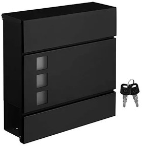 Cutie postala, Songmics, Negru, 37x10.5x37 cm