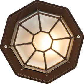 Plafonieră rustică maro ruginiu 21,3 cm IP44 - Bri