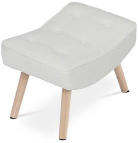 Taburet Bouclé WT2, alb