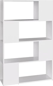 vidaXL Bibliotecă/Separator cameră, alb, 80x24x124,5 cm, PAL