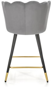 Scaun de bar Knox, gri/negru