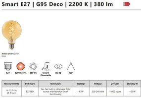 Bec Smart E27 G95 Deco 2200K 380Lm Amber