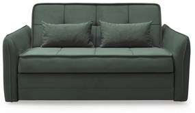 Canapea extensibila DREW, 3 locuri, cu arcuri si lada pentru depozitare, verde, 175x110x88 cm