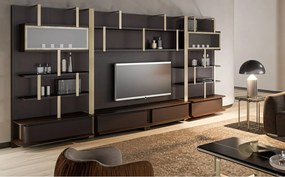 Set lemn masiv nuc Unitate TV Maura - Marmura