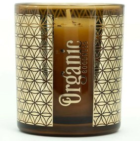 Lumânare aromată organică Lemongrass & Spice200 g în sticlă cu folie aurie