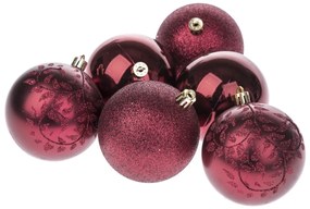 Set de decorațiuni de Crăciun Bergamo, diametru 8cm, 6 bucăți