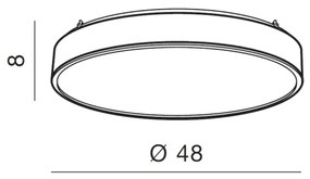 Azzardo AZ2716 - Plafonieră dimmabilă LED COLLODI 1xLED/50W/230V + control la distanță