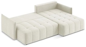 Colțar bej extensibil/cu spațiu de depozitare (cu colț pe partea dreaptă/cu șezlong) Moku – Makamii