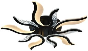 Lustră LED dimabilă aplicată LED/65W/230V 3000-6500K negru + telecomandă