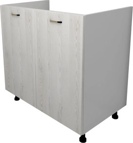 Corp Masca Chiuveta Lecce, 2 Usi, Pin Alb/Alb, 80 x 50 x 80 cm