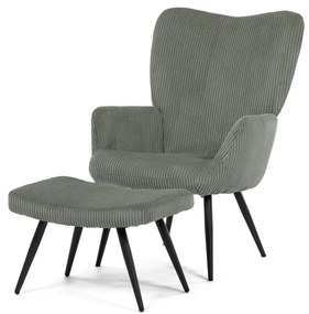 Fotoliu relaxant cu suport pentru picioare L7285GRN6, verde