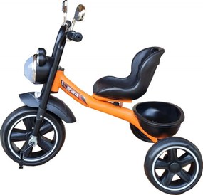 Tricicleta cu pedale NOVOKIDS™ My First Chopper Trike, Cu melodii si lumini, Max 30 kg, Roti din spuma cauciucata EVA, Cadru metalic, Model