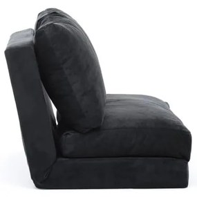 Canapea neagră extensibilă 120 cm Taida – Balcab Home