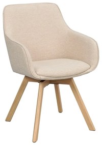 Set de scaune de sufragerie bej 2 buc. tapițat Alison – Rowico