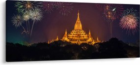 Tablou cu artificii în Asia (120x50 cm)