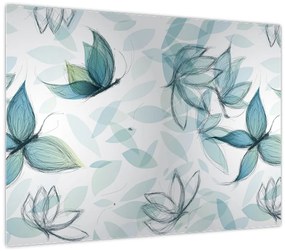 Tablou - Fluturași albaștri (70x50 cm)