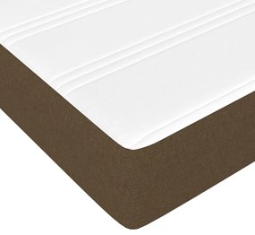 Pat box spring cu saltea, maro inchis, 90x200 cm, textil Maro inchis, 25 cm, 90 x 200 cm