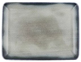 Set veselă din porțelan, 26 piese, albastru/maro