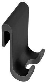 WENKO 24171100 - Racletă pentru duș MOLA 21x24,5 cm inox/negru