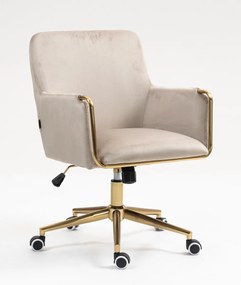 HR4318K Scaun Latte Catifea cu Bază Aurie