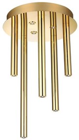 Plafoniera LED dimabila moderna ILIOS 5 top aurie