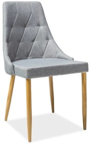 Scaun de masa Culoare Gri / Stejar, TRIX