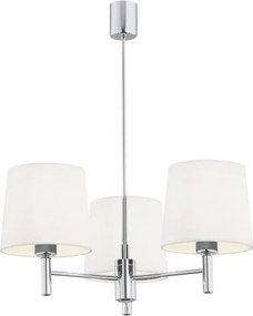 Brilagi - Lustră pe tijă MONTE 3xE27/60W/230V crem/crom lucios