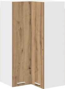 vidaXL Dulap suspendat cu ușă Stejar Artisan și Alb 57 x 57 x 100 cm