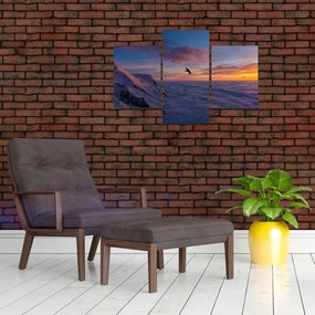 Tablou în apus de soare, Mont Blanc (90x60 cm)