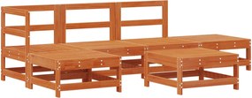 vidaXL Set de lounge pentru grădină 6 pcs Maro Ceară Lemn masiv de pin