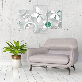 Tablou abstracției florale (90x60 cm)