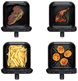 Friteuză cu aer cald TESLA Electronics AirCook - multifuncțională, digitală, 11 l, 2800W/230V, neagră