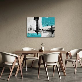 Tablou - Abstract turcoaz (70x50 cm)