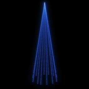 Brad de Craciun pe catarg, 732 LED-uri, albastru, 500 cm Albastru, 500 x 160 cm, Becuri LED in forma dreapta, 1