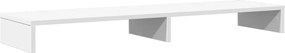 vidaXL Suport monitor, alb, 100x27x10 cm, lemn prelucrat