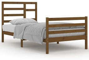 3105853 vidaXL Cadru de pat, maro miere, 100x200 cm, lemn masiv