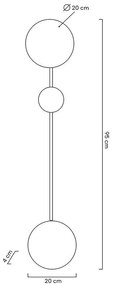 Aplica de perete LED design ambiental SHADOW 2S negru