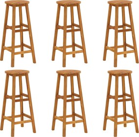 vidaXL Taburete de bar, 6 buc., lemn masiv de acacia