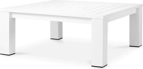 Masuta pentru interior/ exterior design LUX din aluminiu Vistamar alb, 101x101cm