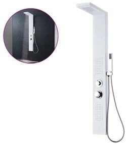 142372 vidaXL Sistem panel de duș din aluminiu, alb mat