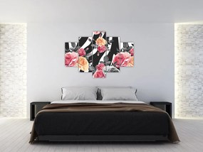 Tablou cu trandafiri înfloriți (150x105 cm)