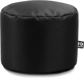 Fotoliu puf pentru copii negru cu tapițerie din imitație de piele Dot M – So Soft?